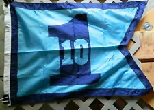 Vintage Nautical Blue On Blue Large 1 With A 10 Inside Pennant 24" x 36" Excel