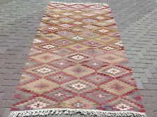 Rugs For Livingroom, Area Wool Kilim Rug, Handmade Floor Carpet Boho Rug 61"x99"