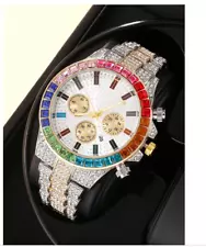 Iced Bling Out Watch Hip Hop Luxury Fashion Watch for Men AAA Stainless Steel