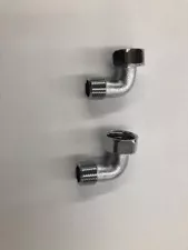 Old Clawfoot Bath Tub Mount Faucet Elbows Adapter Connector to Water Line 1/2npt