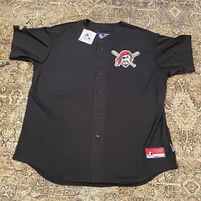 Pittsburgh Pirates Jersey Mens XL Black Majestic Cool Base NWT Blank Read