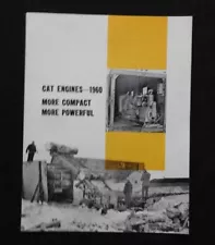 1960 CATERPILLAR "THE CAT D318 D320 D337 DIESEL ENGINE" LOGGING SAWMILL BROCHURE