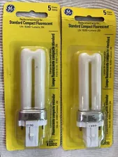 General Electric 5W Standard Compact Fluorescent Bulbs 250 Lumens 2 Bulbs