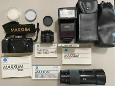 SALE - MINOLTA MAXXUM 7000 AUTO FOCUS CAMERA, 50 & 70-210 LENSES, 4000AF FLASH