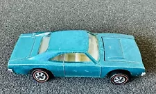 Hot Wheels Redline 1969 Custom Dodge Charger US Aqua Near Mint Original