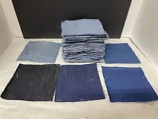 Quilting. Denim Swatches 6”x6” Not Going To Count, 3 Plus Pounds Worth