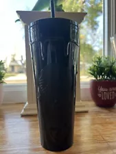 Starbucks Black Slime Halloween New Release 2024 24 Oz Cup Glossy Siren In Hand!