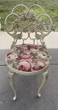 Vanity Boudoir Parlor Chair Stool Kessler Vintage Cast Metal