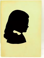 Very fine Young girl (Susan) Silhouette Portrait 5" x 7"