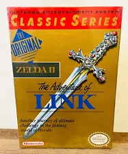 Zelda II The Adventure Of Link - Authentic Nintendo NES Game - Brand New H-Seam