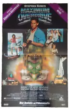 Original Maximum Overdrive Video Store Poster FOLDED 26x40