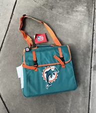 Miami Dolphins Portable Folding Stadium Padded Seat With Storage and Cup Holder