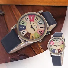 Watch Vintage For Her Co Creative Multicolored Rainbow Casual Fabric Watch