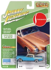 2021 Johnny Lightning *CLASSIC GOLD 2B* Blue 1957 Studebaker Golden Hawk NIP