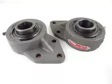 PAIR OF SEAL MASTER FLANGE MOUNT PILLOW BLOCK BEARINGS 1-3/16" ID #FB19