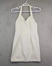 Wilson’s Leather Dress Women’s Large White Short Halter Top ’80s Rock