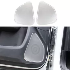 Stainless steel silver Pair Doors Speaker Cover Trim Fit for Dodge Charger 2015+