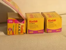 (2) Kodak Gold 200 36 Exp & (1) Kodak Gold 200 24 Exp Outdated 35mm Fi