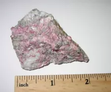 1.8" NATURAL PINK TOURMALINE & LEPIDOLITE CRYSTAL MINERAL MAINE USA ~ 66g *A1