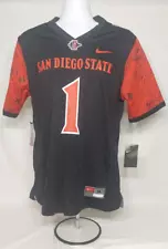 ID#2075 Medium M Nike SDSU Aztecs Football Jersey #1 Black NWT