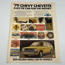 Chevy Chevette 1979 Vintage Print Ad 8x11" list of features