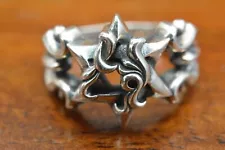 Large DEAL DESIGN Star of David Celtic 925 Silver Ring Size 11.25 Weigh 16.1g