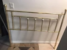 Brass full size headboard with Roses