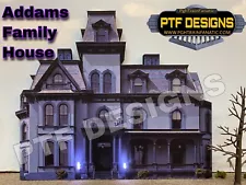 O Scale “THE ADDAMS FAMILY HOUSE ” BUILDING FLAT W/LEDs, MTH LIONEL HALLOWEEN