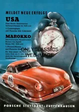 1953 PORSCHE 356 COUPE SPORTS CAR 12X18 POSTER AUTO RACING STOP WATCH GRAPHICS