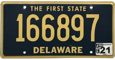 *99 CENT SALE* 2021 Delaware License Plate #166897 No Reserve