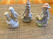 3 vintage ceramic porcelain Figurines for Sale