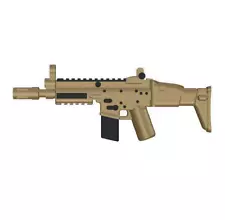 Camo Dark Tan SCAR Assault Rifle compatible with toy brick minifigures Army