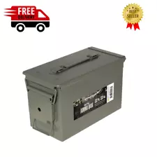 50 Cal Metal Ammo Can 1-Pack – Military Steel Box Shotgun Rifle Gun Ammo Storage