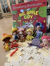 Strawberry Shortcake Vintage Dolls Set Of 13 Items: Dolls, Animals, Record.