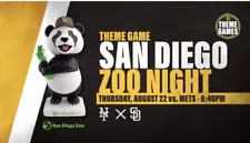 San Diego Padres Zoo Panda Bobble head 8/22/2024 SGA Because Bobblehead ð¼