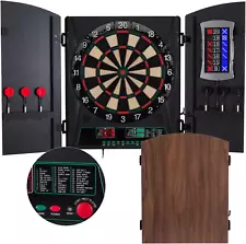 Arachnid Cricket Maxx 1.0 Electronic Dartboard Cabinet Set,Black