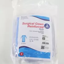 Dynarex Surgical Gown Medium Reinforced Level 3 Blue 8192 Single Packet