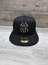 New York Yankees Baseball New Era 59Fifty Hat MLB Basic Cap Black/Black 7 3/8