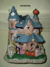 LIGHTED HALLOWEEN "HAUNTED HOUSE" WITH LIGHT CORD NO BRAND OR DATE, SORRY NO BOX