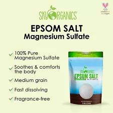 Sky Organics Epsom Salt for Bath, Spa, Shower, Foot Soak, & Garden, 5 lbs