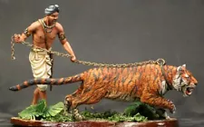 Indian with Tiger 54mm Painted Tin Toy Soldier Pre-Sale | Collectible