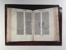 Postcard - The Gutenberg Bible, Library of Congress