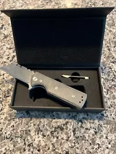 Chaves CHUB Flipper Frame Lock Knife Black Micarta (1" Utility Blade)