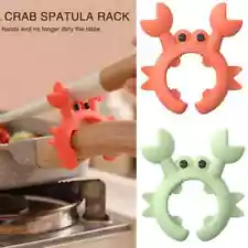 Non-slip Silicone Crab Kitchen Spoon Rest Spatula Holder For Pots And Worktop