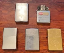 Zippo Lighter Lot Of 5 estate sale items (a1)