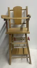 Vintage Wooden Dolls High Chair