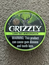 (1) EMPTY Grizzly Wintergreen Long Cut Pioneers Of Conservation Buck Can Limited