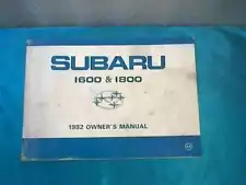 1982 Subaru 1600 1800 BRAT Owners Manual * DL GL STD GLF 2-4DR 4WD