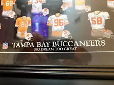 TAMPA BUCCANEERS EVOLUTION 0F TEAM UNIFORMS PICTURES COLLECTIBLES IN CASE