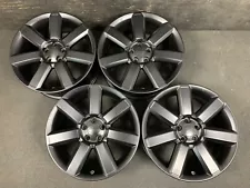 (4) Subaru Legacy Outback Black Powder Coat Wheels Rims + Caps 17" Hol.68748